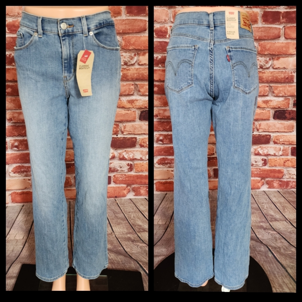 Levi's Classic Bootcut Embroidered Jeans 8/29  NWT - Picture 3 of 5
